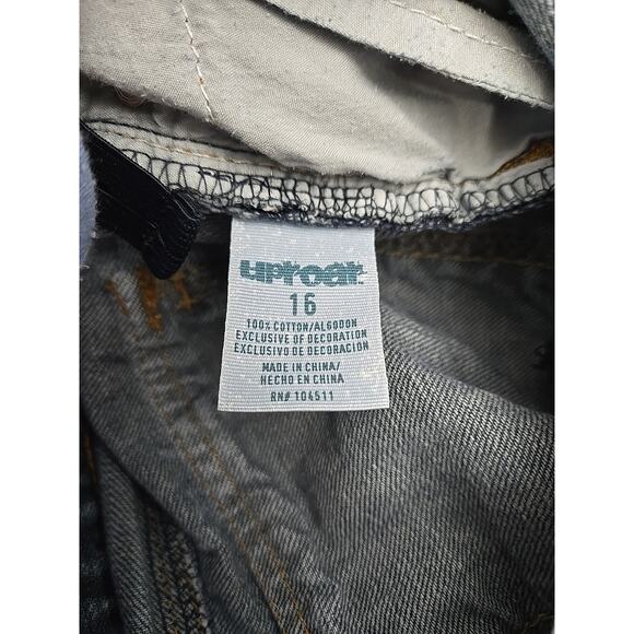 UPROAR JEANS Juniors Sz 16 = 26/28 Embroidered Pockets READ - Picture 8 of 12